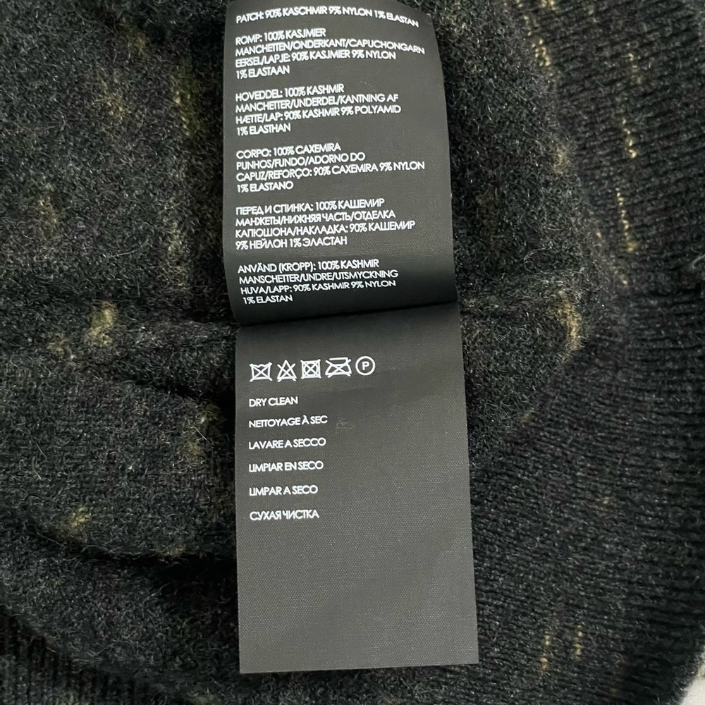 Club Monaco Cashmere Sweater Pullover Hoodie Charcoal Medium - Picture 13 of 13